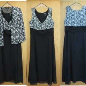 R&M Richards Long Evening Jacket Dress